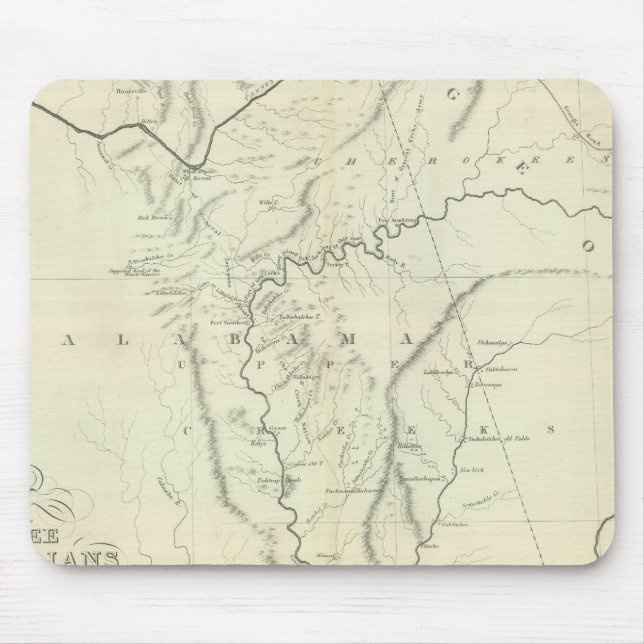 Cherokee-Karte Mousepad (Vorne)