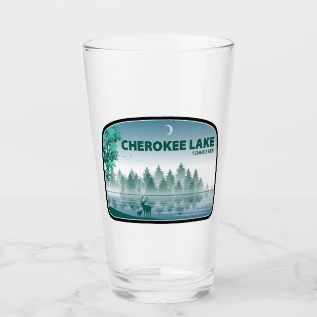 Cherokee Lake Tennessee Deer Glas (Vorderseite)