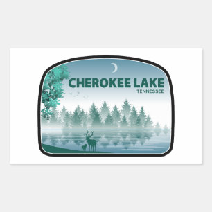 Cherokee Lake Tennessee Deer Rechteckiger Aufkleber