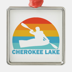 Cherokee Lake Tennessee Kajak Ornament Aus Metall