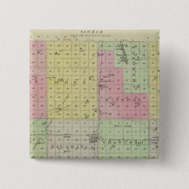 Cherokee Landkreis, Kansas Button (Vorderseite)