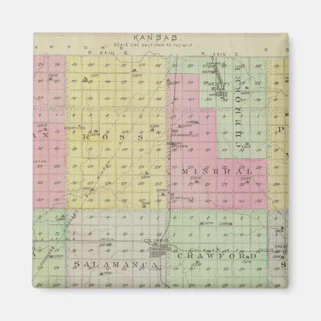 Cherokee Landkreis, Kansas Magnet (Vorne)
