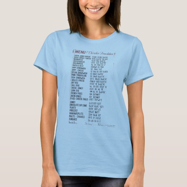 Cherokee Menu T - Shirt (Vorderseite)