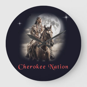 Cherokee-Nation Große Wanduhr
