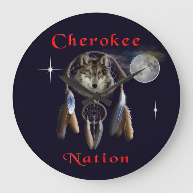 Cherokee Nation  Große Wanduhr (Vorderseite)