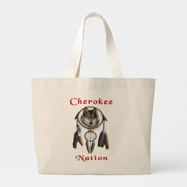 Cherokee-Nation Jumbo Stoffbeutel (Rückseite)