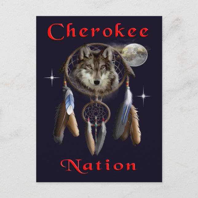Cherokee-Nation Postkarte (Vorderseite)