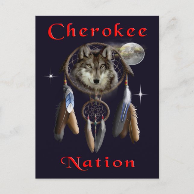 Cherokee-Nation Postkarte (Vorderseite)