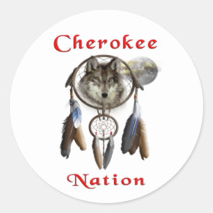 Cherokee-Nation Runder Aufkleber