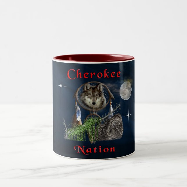 Cherokee-Nation Zweifarbige Tasse (Mittel)