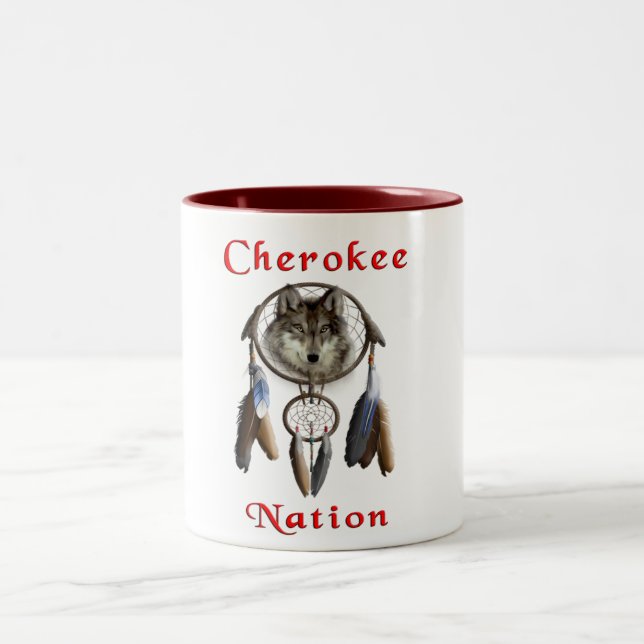 Cherokee-Nation Zweifarbige Tasse (Mittel)