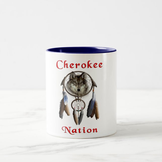 Cherokee-Nation Zweifarbige Tasse (Mittel)