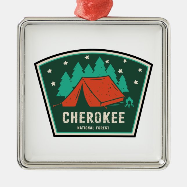 Cherokee National Forest Camping Ornament Aus Metall (Vorne)