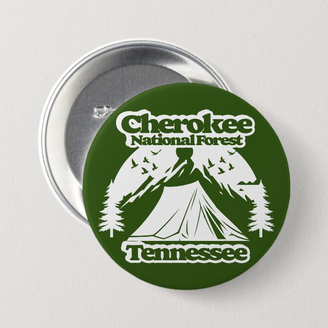 Cherokee National Forest Tennessee Button (Vorne & Hinten)