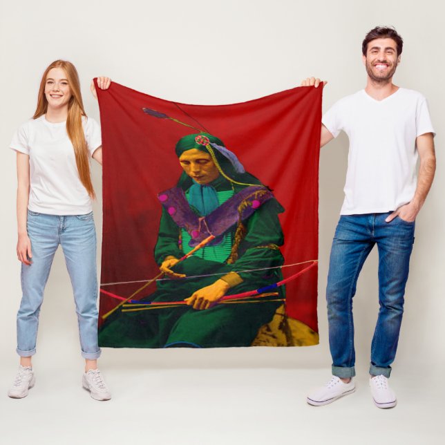 Cherokee Native American Pop Art Fleece Blanket (Beispiel)