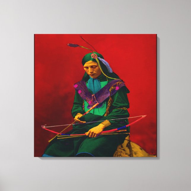 Cherokee Native American Pop Art Leinwanddruck (Vorderseite)