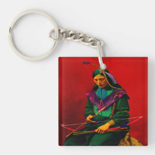 Cherokee Native American Pop Art Schlüsselanhänger