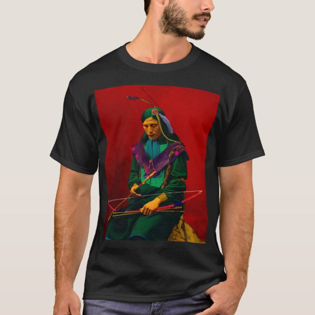 Cherokee Native American Pop Art T-Shirt (Vorderseite)