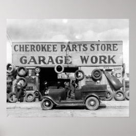 Cherokee Parts Store, 1936. Vintages Foto Poster