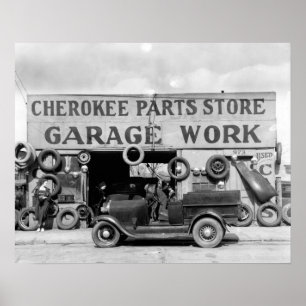 Cherokee Parts Store, 1936. Vintages Foto Poster