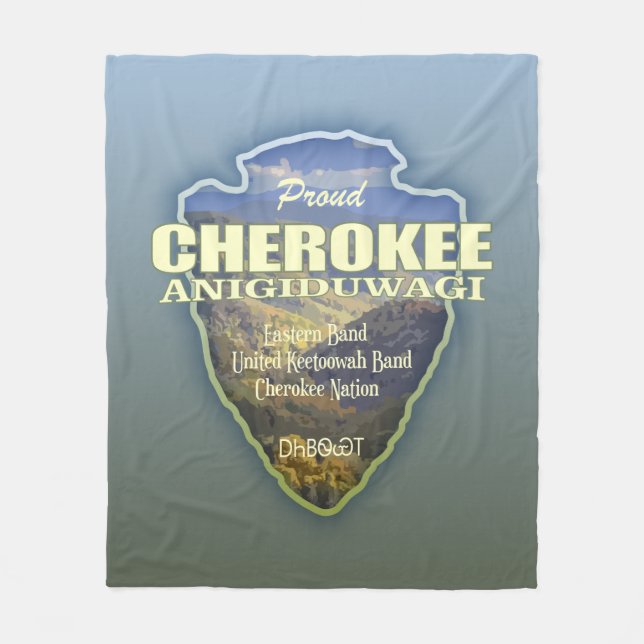 Cherokee (Pfeilspitzen) Fleecedecke (Vorderseite)