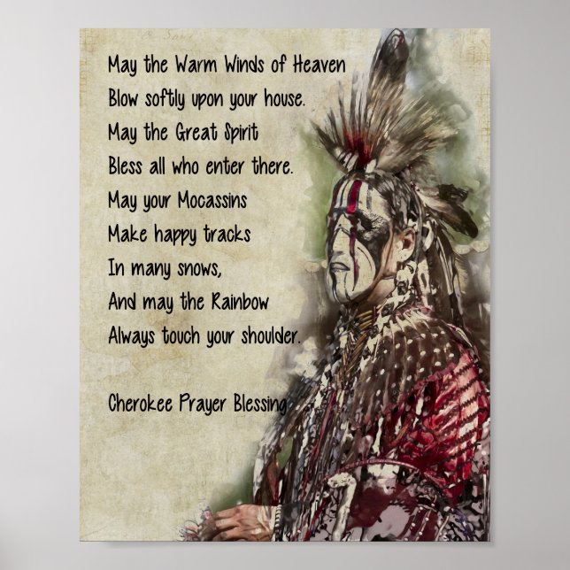 Cherokee Prayer Blessing   Poster (Vorne)