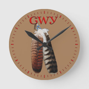 Cherokee Pride Runde Wanduhr