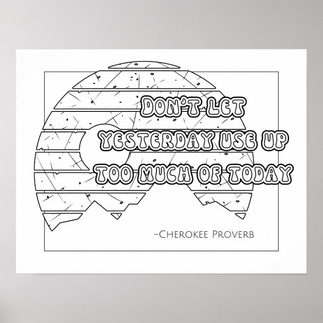 Cherokee Proverb Coloring Poster (Vorne)