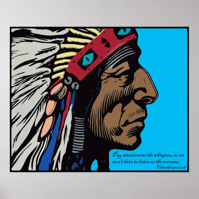 Cherokee Proverb Poster (Vorne)