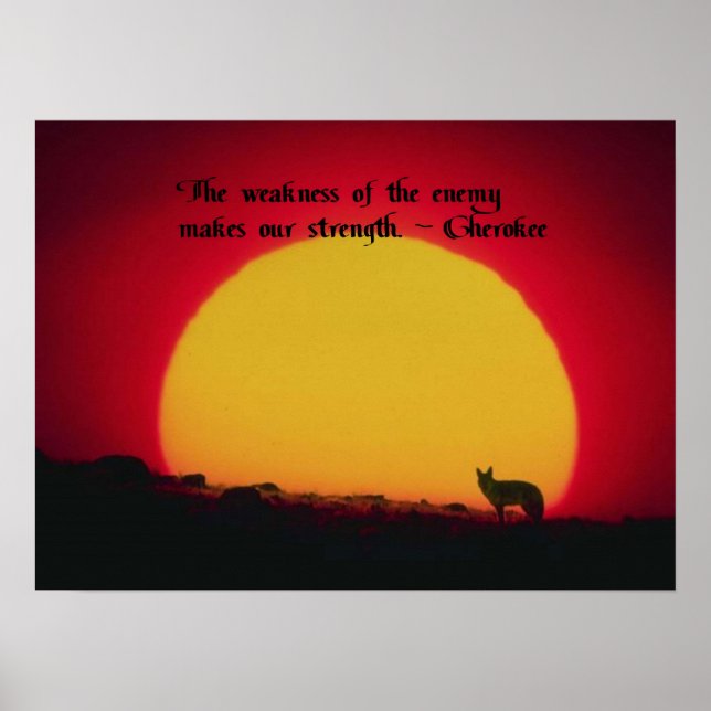 Cherokee Proverb Poster (Vorne)