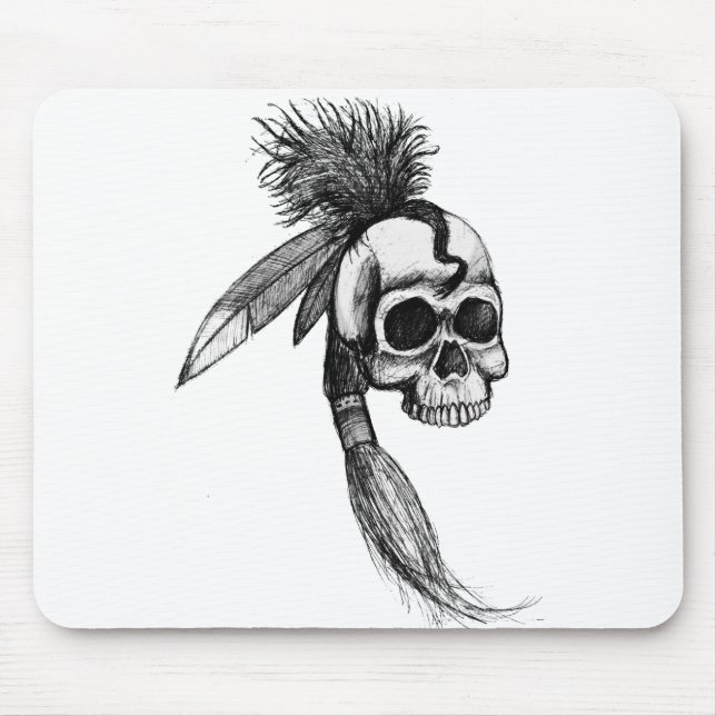 Cherokee Schädel Mousepad (Vorne)