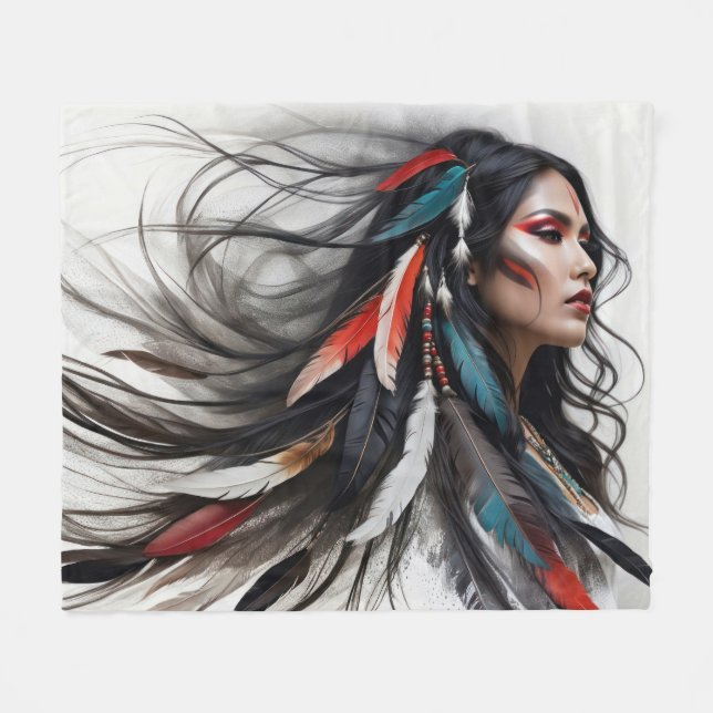 Cherokee Stolz 4 Fleecedecke (Vorderseite (Horizontal))