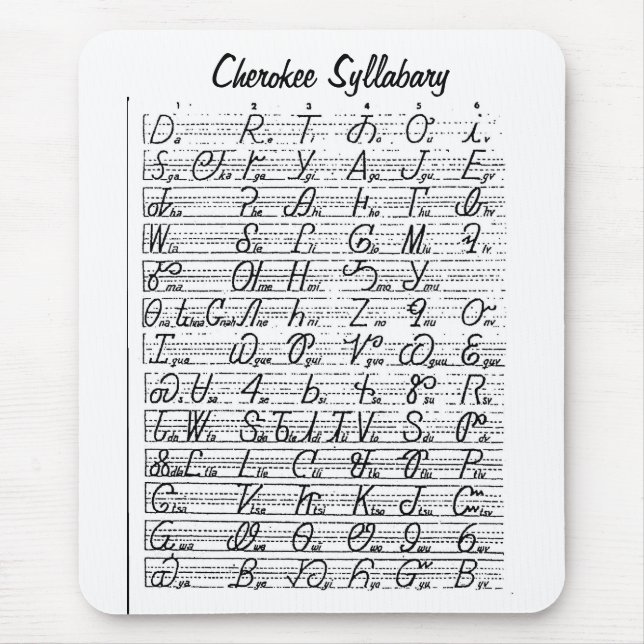 Cherokee Syllabary Mousepad (Vorne)