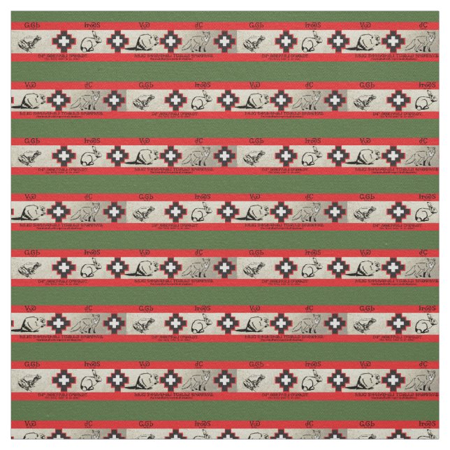 Cherokee Tier-Drucke Stoff (Muster)