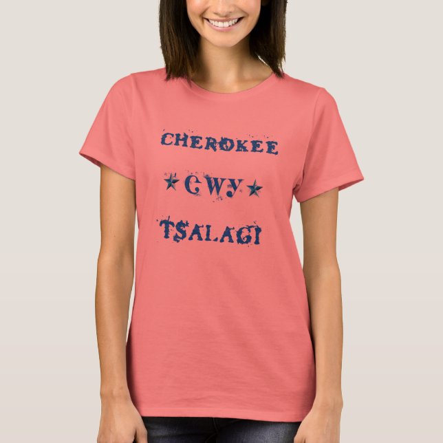 Cherokee / Tsalagi 2 Star T-Shirt (Vorderseite)