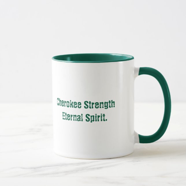 Cherokee Typografie Spirit Tasse (Rechts)