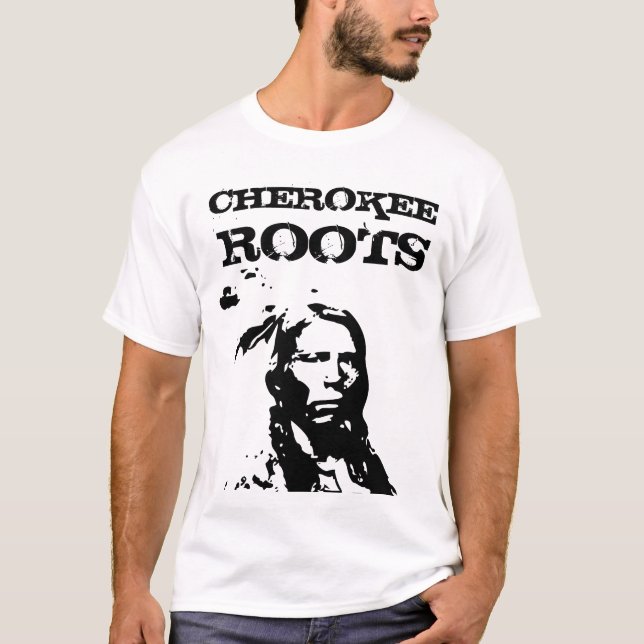 CHEROKEY ROOTS NATIVE AMERIKANISCHE UREINWOHNER T  T-Shirt (Vorderseite)