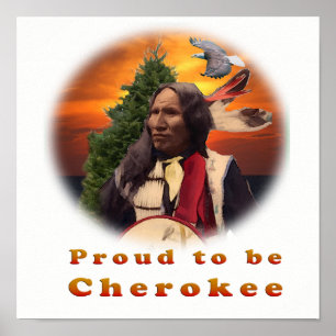 Cherokie - indische Erzeugnisse Poster