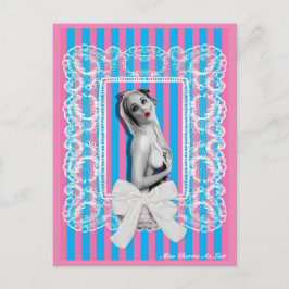 Cherrie Au Lait Sweetshop Niedlich Retro Button Up Postkarte