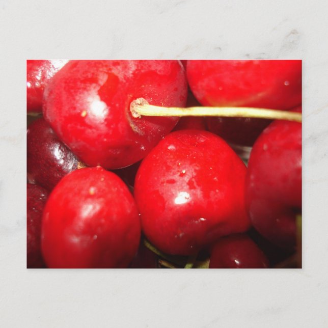Cherries Art Foto Postkarte (Vorderseite)