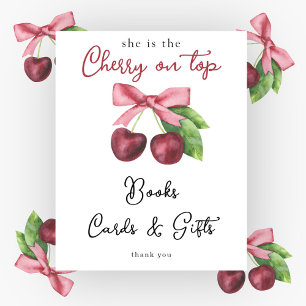 Cherries Baby Dusche Büchskarten und -geschenke Poster