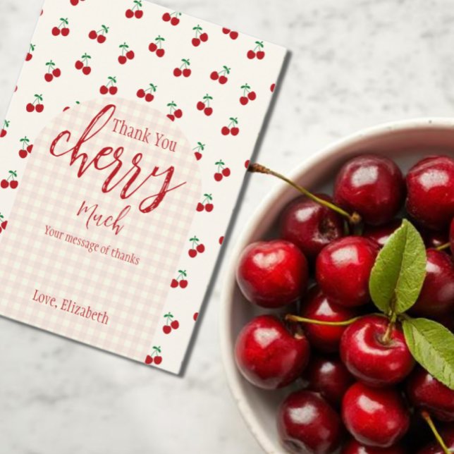 Cherries Baby Dusche Dankeskarte (Von Creator hochgeladen)