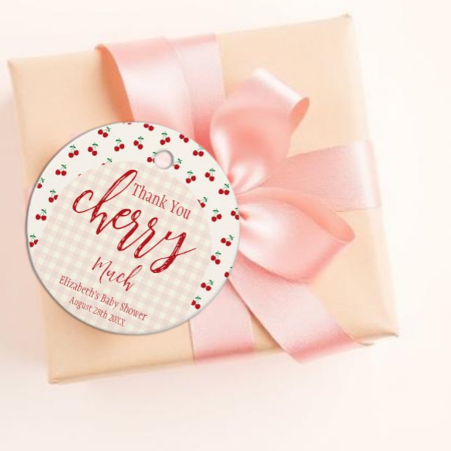 Cherries Baby Dusche Geschenkanhänger (Von Creator hochgeladen)