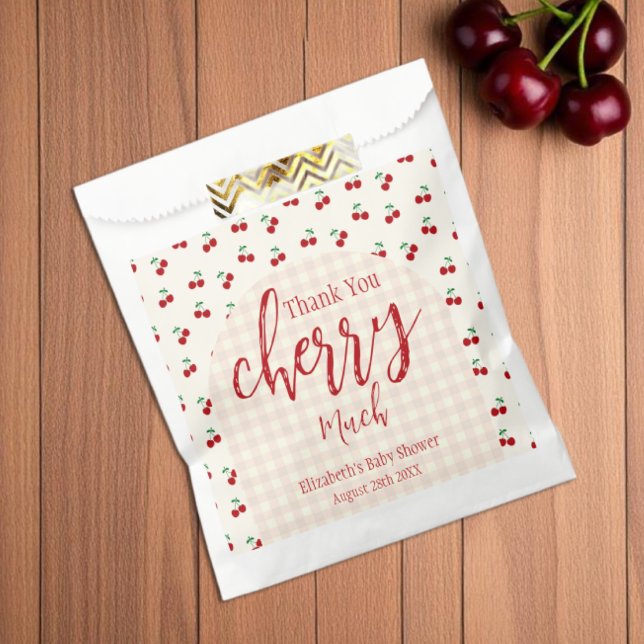 Cherries Baby Dusche Geschenktütchen (Von Creator hochgeladen)