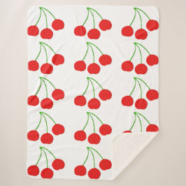 Cherries Blanket Sherpadecke