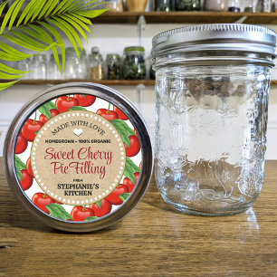Cherries Canning Jar Label Runder Aufkleber