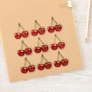 Cherries Cherry Fruit Clear Transparent Stickers Aufkleber