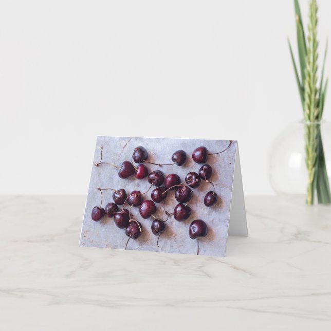 Cherries Dankeskarte (Vorderseite)