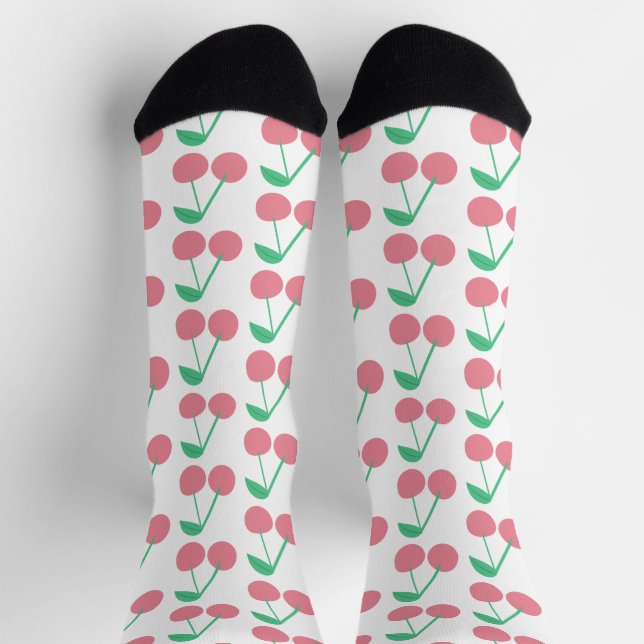 Cherries Fruchtmarktmuster Socken (Oben)