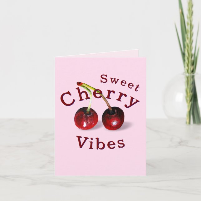 Cherries Grußkarte Karte (Vorderseite)
